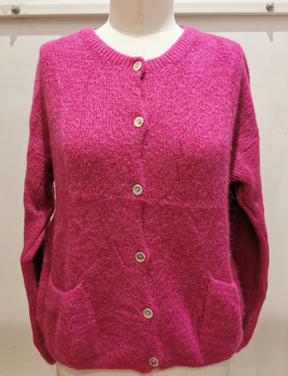 Gilet Lison - Gilet en baby alpaga boutonné avec poches