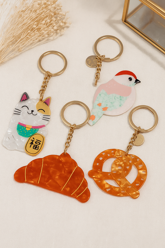 Porte-clés fantaisie en résine