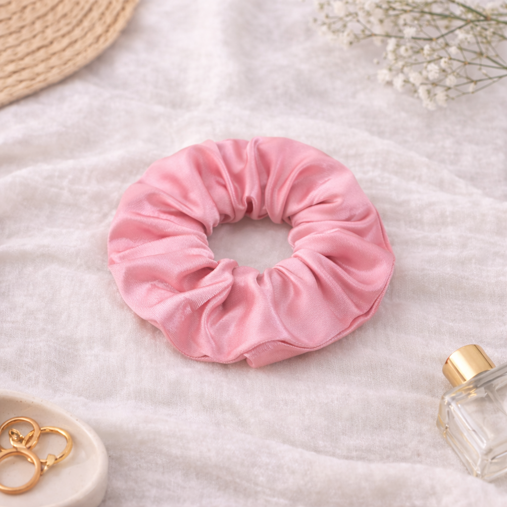 Chouchou en satin – Accessoire cheveux