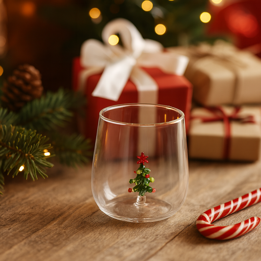 Verre Sapin 3D en verre