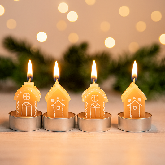 Lot de bougies petites maisons