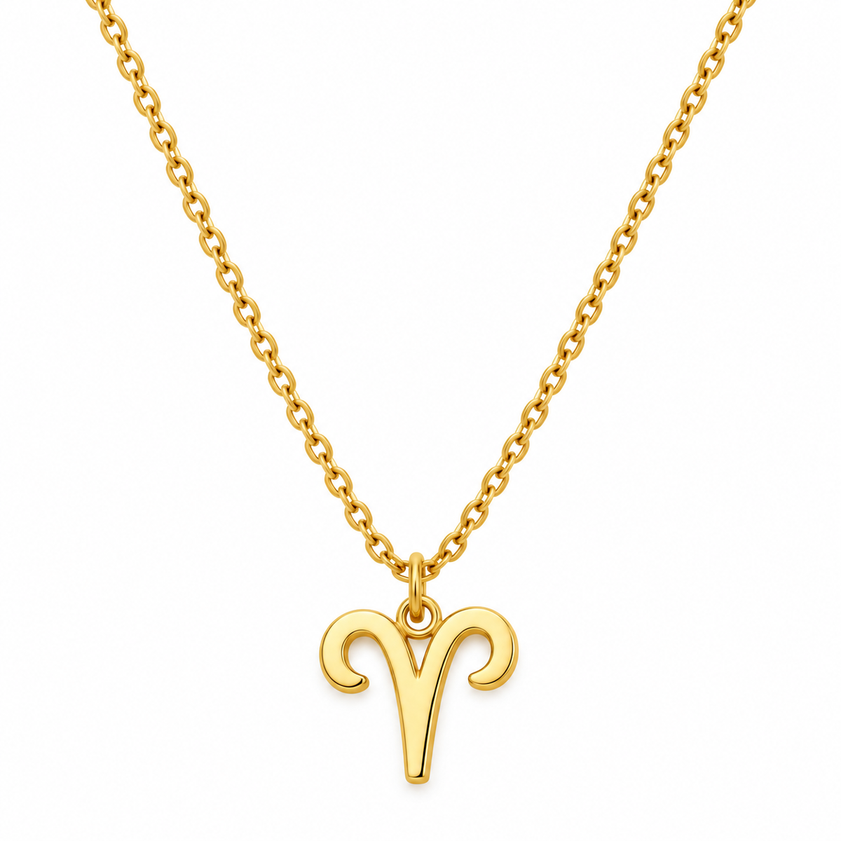 Collier pendentif signe astrologique Bélier doré chaîne maille fine bijou femme tendance zodiaque