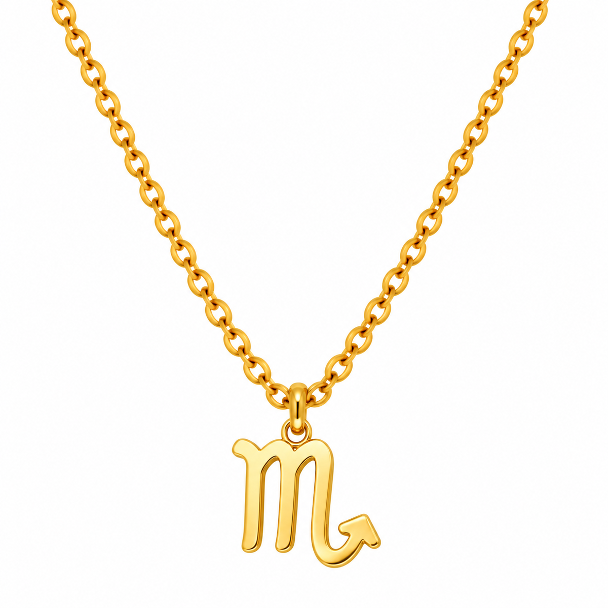 Collier pendentif signe astrologique Scorpion doré chaîne maille forçat bijou femme tendance zodiaque