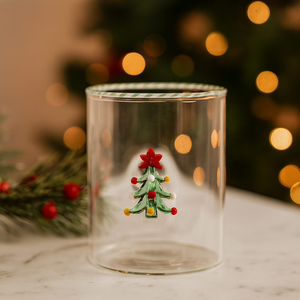 Verre Sapin de Noël 3D