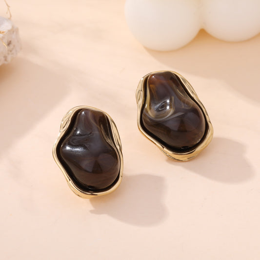 Boucles d’oreilles Pierre Sculptée