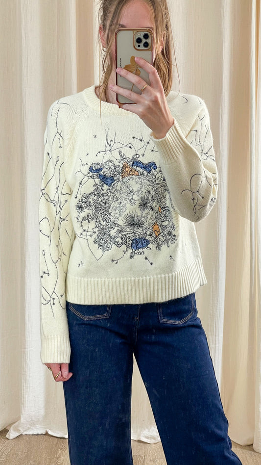 Pull Astrée - Pull avec broderies célestes