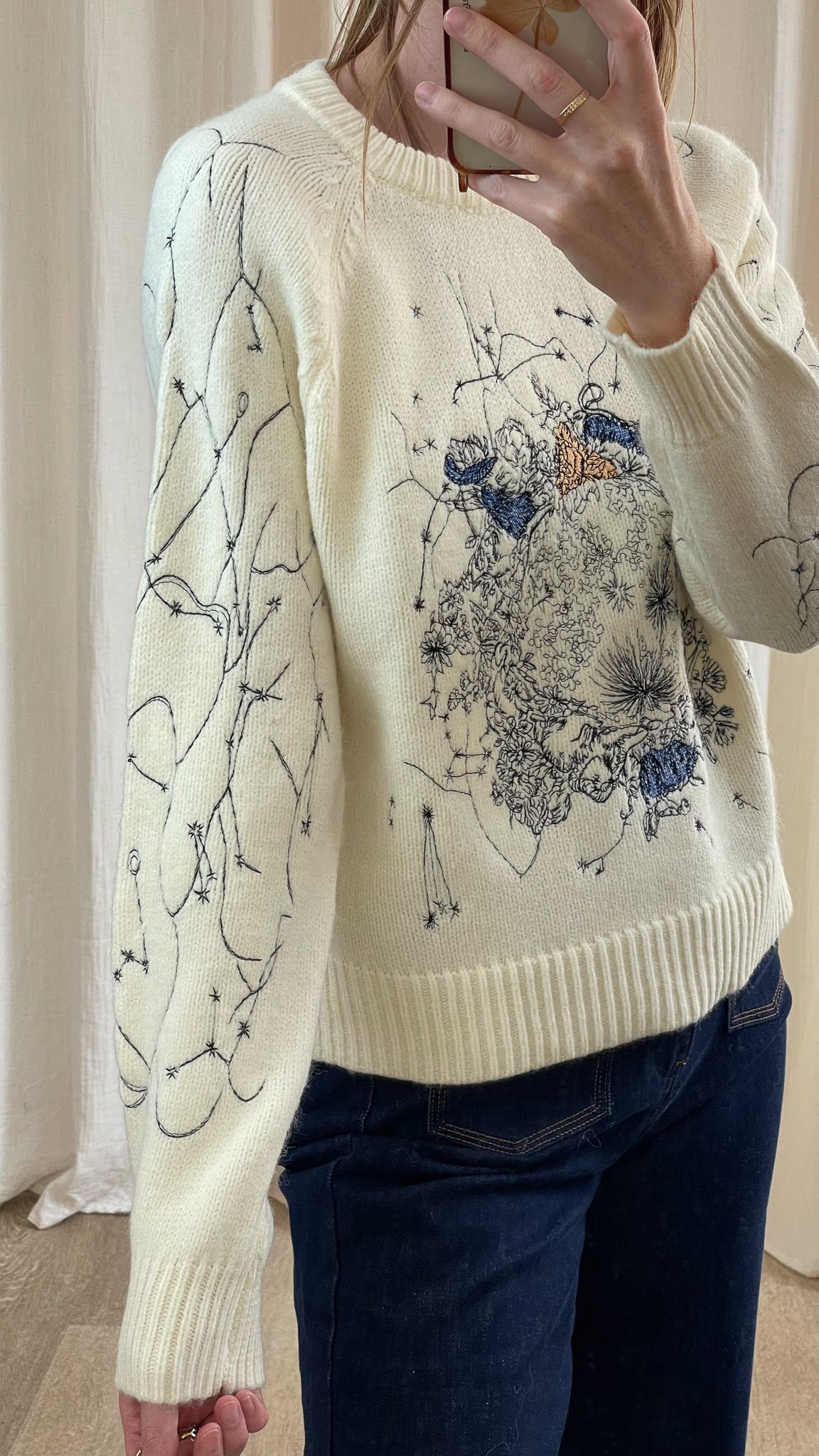 Pull Astrée - Pull avec broderies célestes