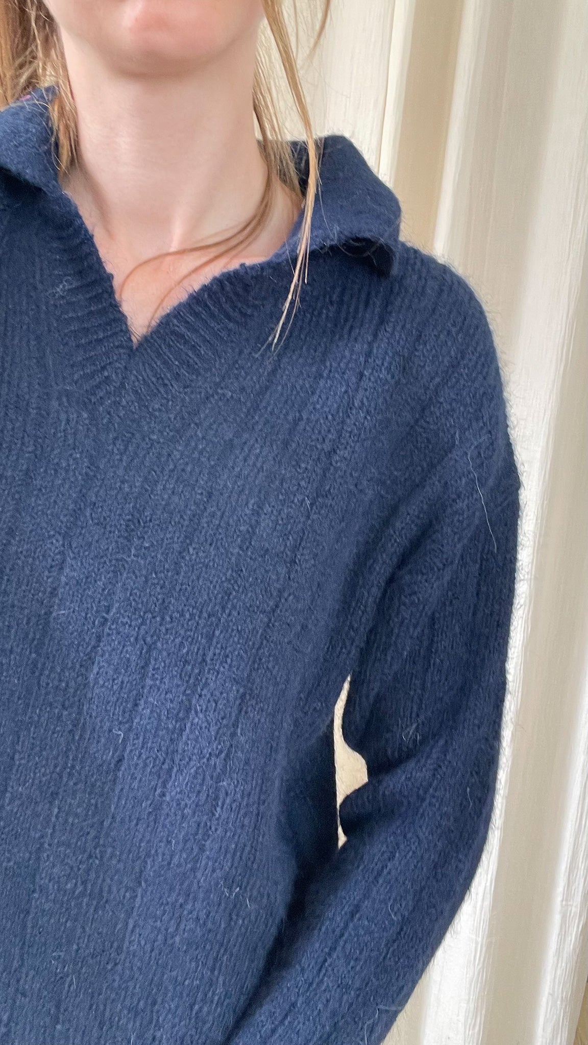 Pull Angelina - Pull col polo en maille côtelée