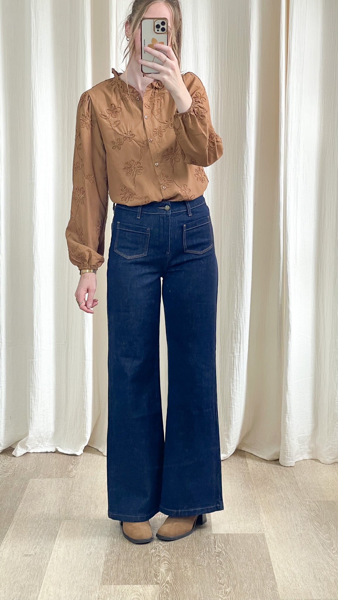 Blouse Laurène - Blouse avec fleurs en relief