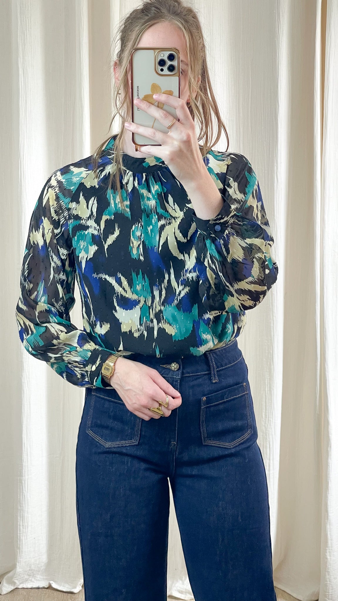 Blouse Sloane - Blouse plumetis à imprimé