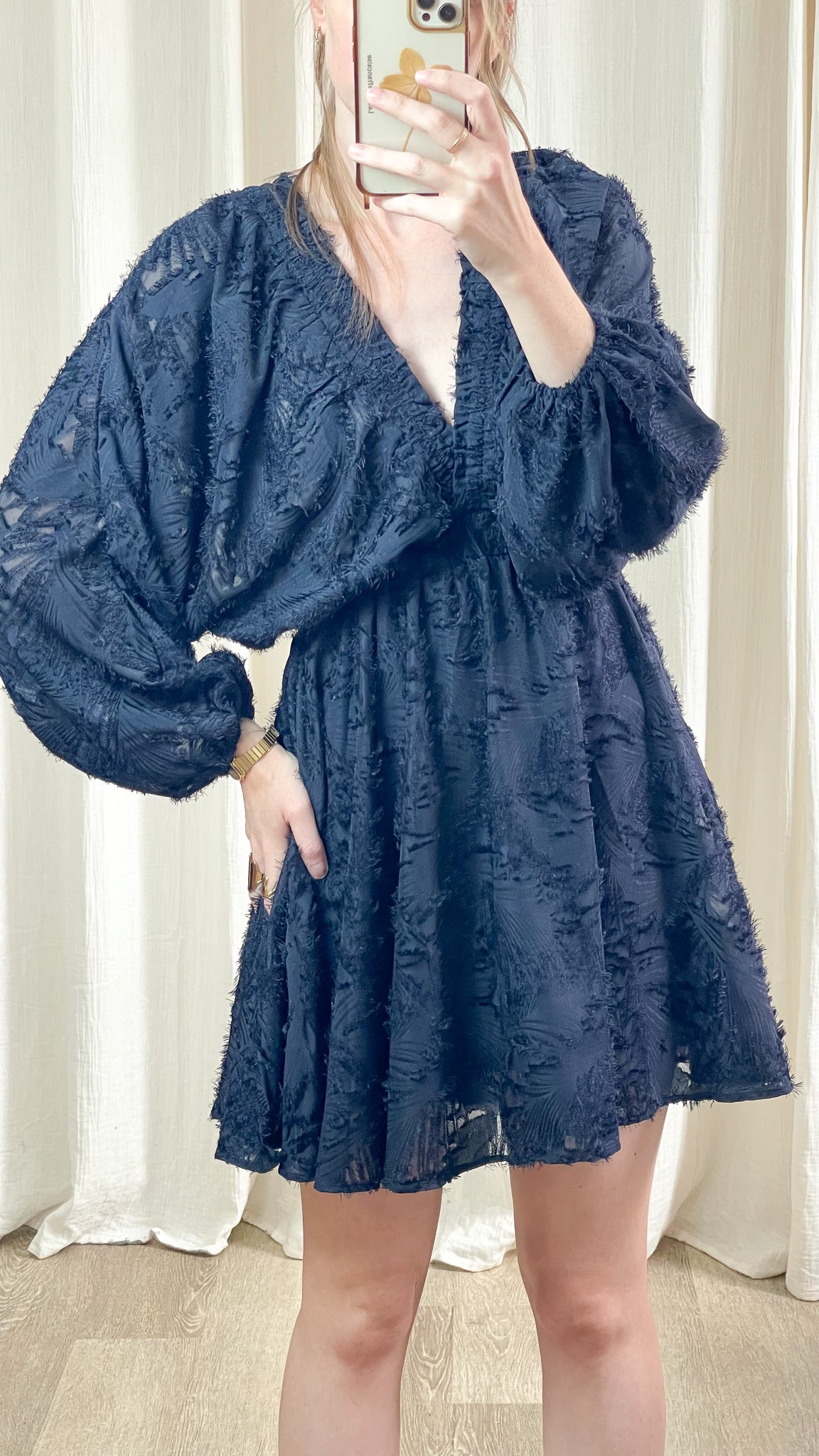 Robe Lucie - Robe empire texturée