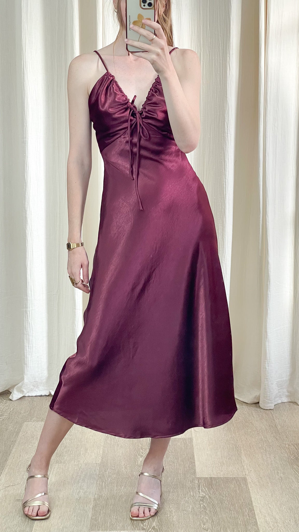 Robe Esmée - Robe midi satinée