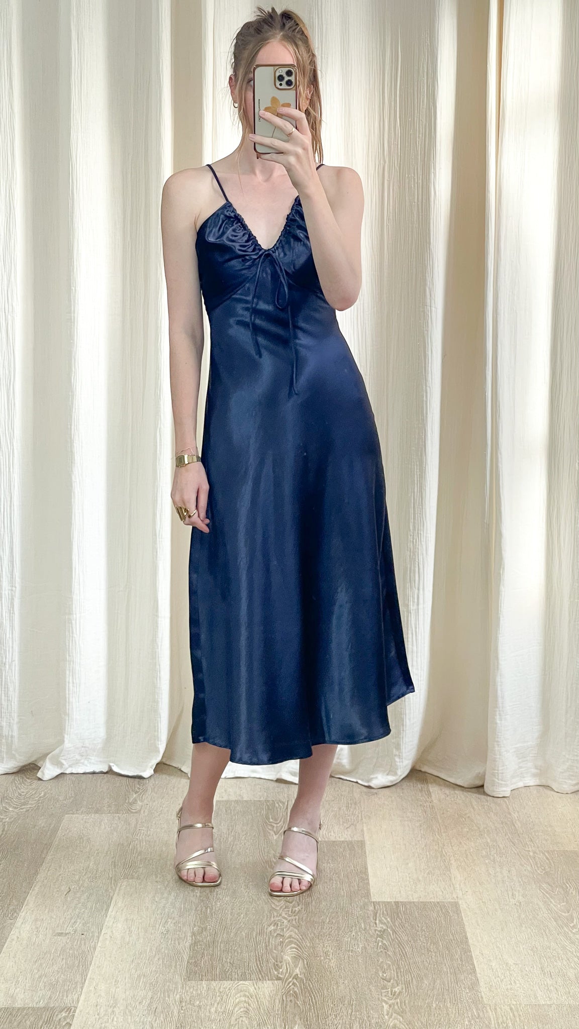 Robe Esmée - Robe midi satinée