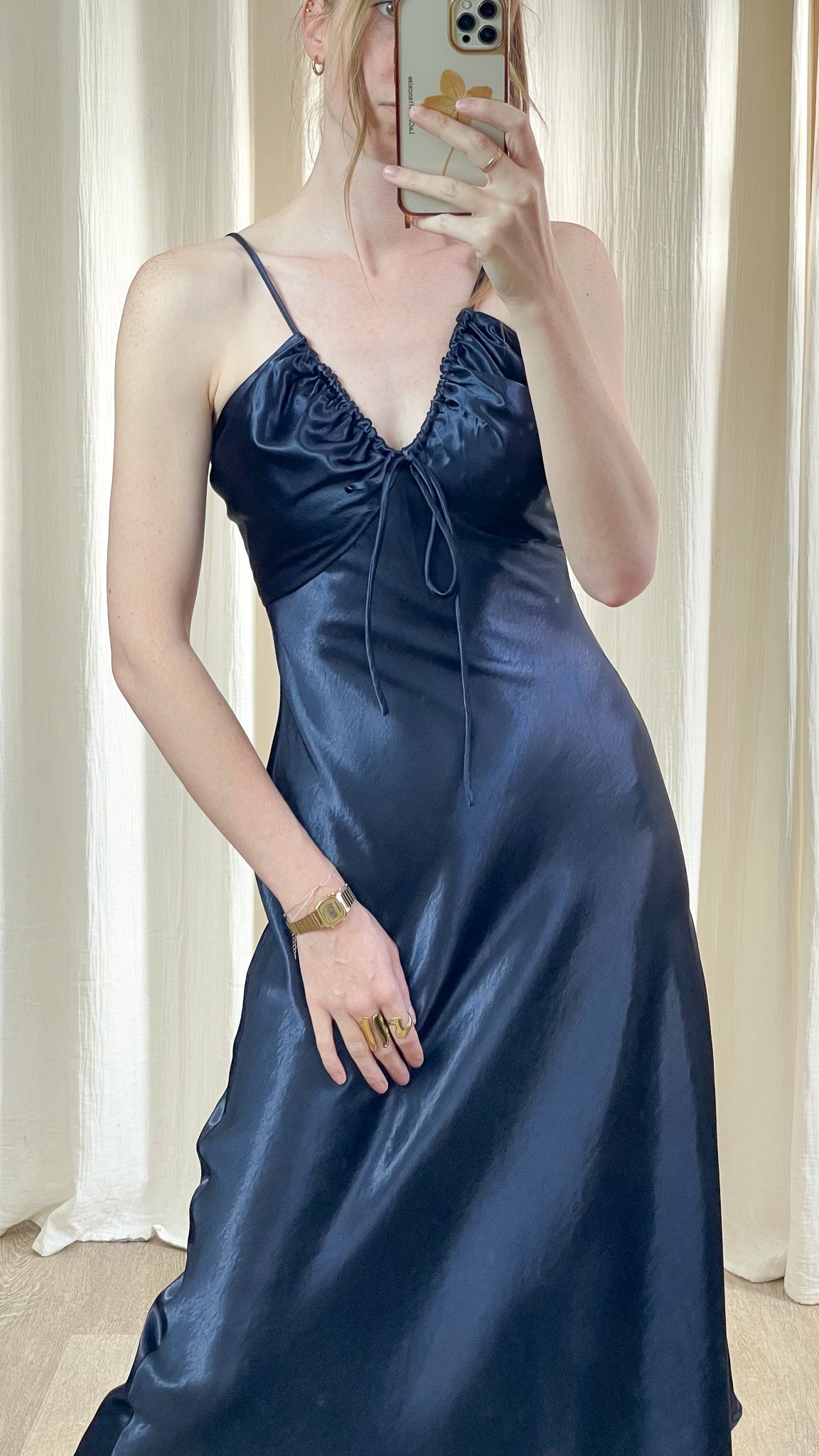 Robe Esmée - Robe midi satinée