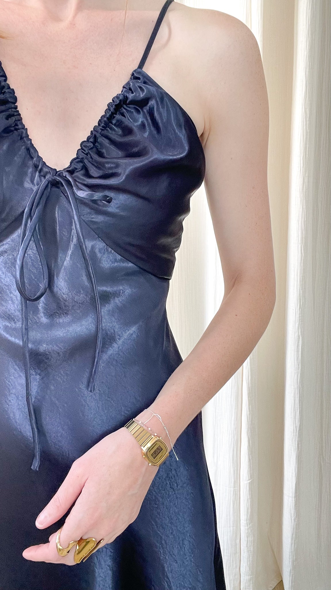 Robe Esmée - Robe midi satinée