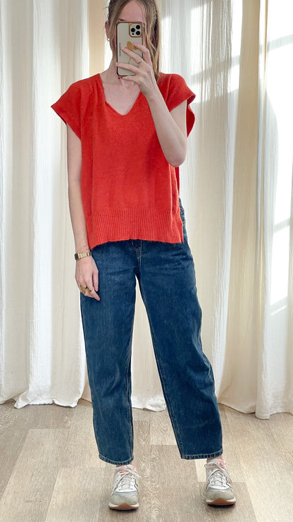 Pull Valentine - Pull sans manches à col V