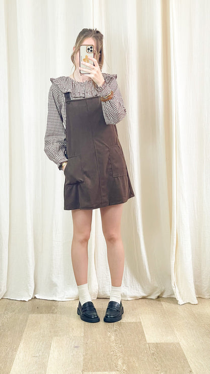 Robe Églantine – Robe salopette en velours côtelé