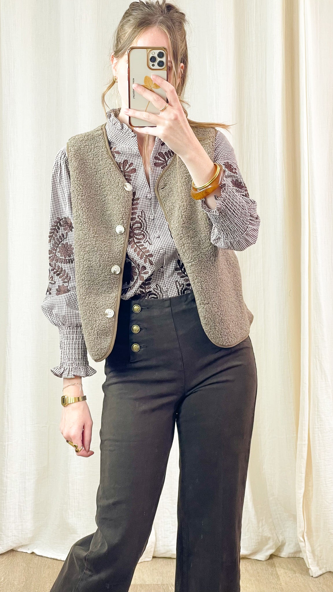 Veste Lucienne – Gilet sans manches en sherpa