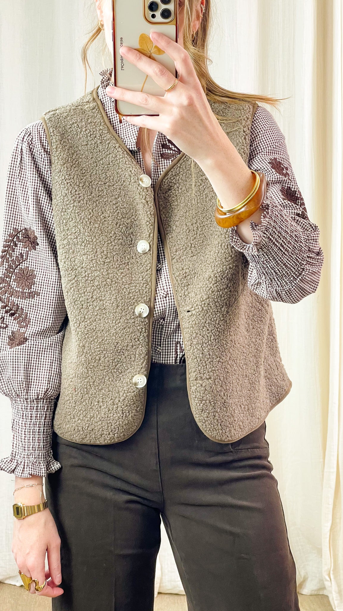 Veste Lucienne – Gilet sans manches en sherpa