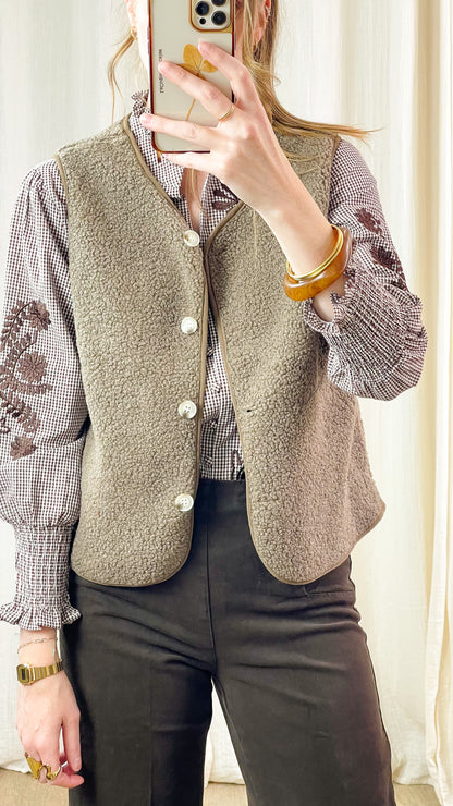 Veste Lucienne – Gilet sans manches en sherpa