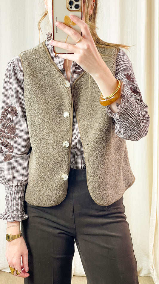 Veste Lucienne – Gilet sans manches en sherpa