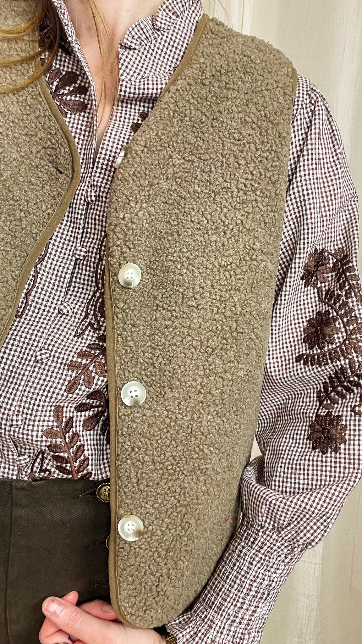 Veste Lucienne – Gilet sans manches en sherpa