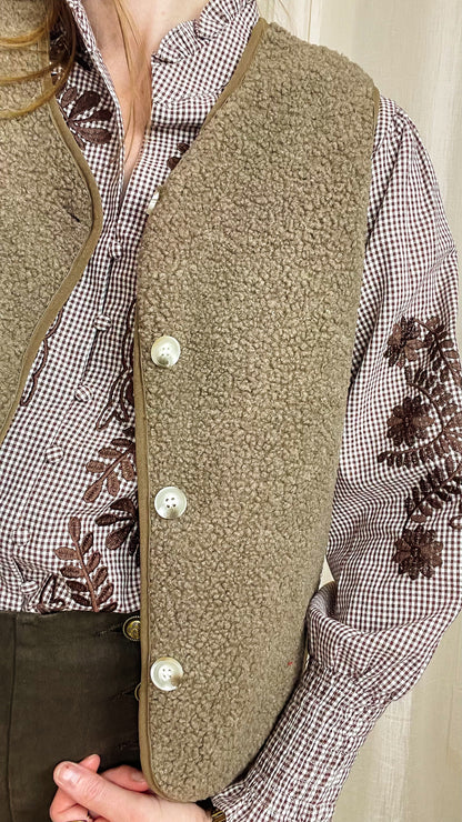 Veste Lucienne – Gilet sans manches en sherpa