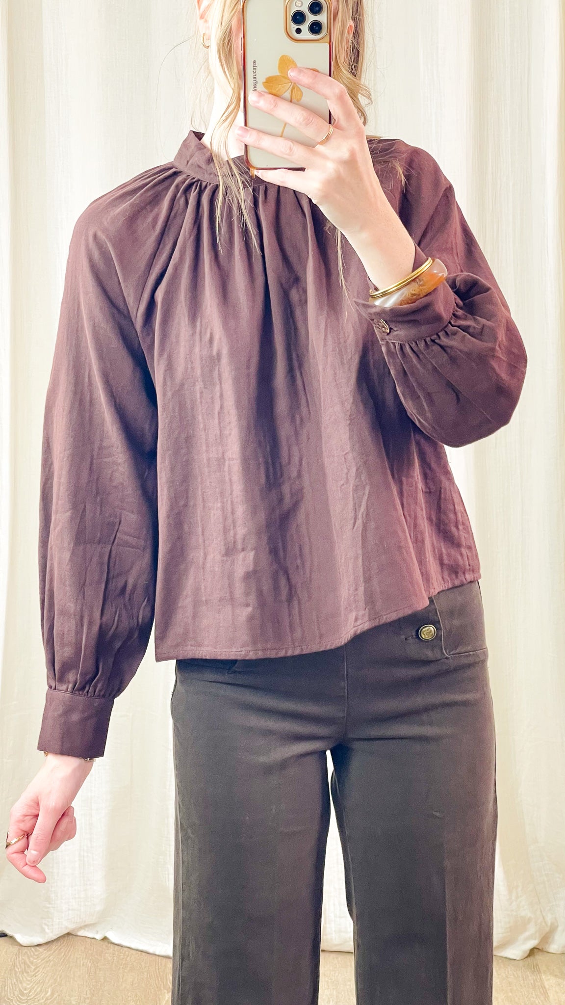 Blouse Amarante – Blouse dos nu à nœud