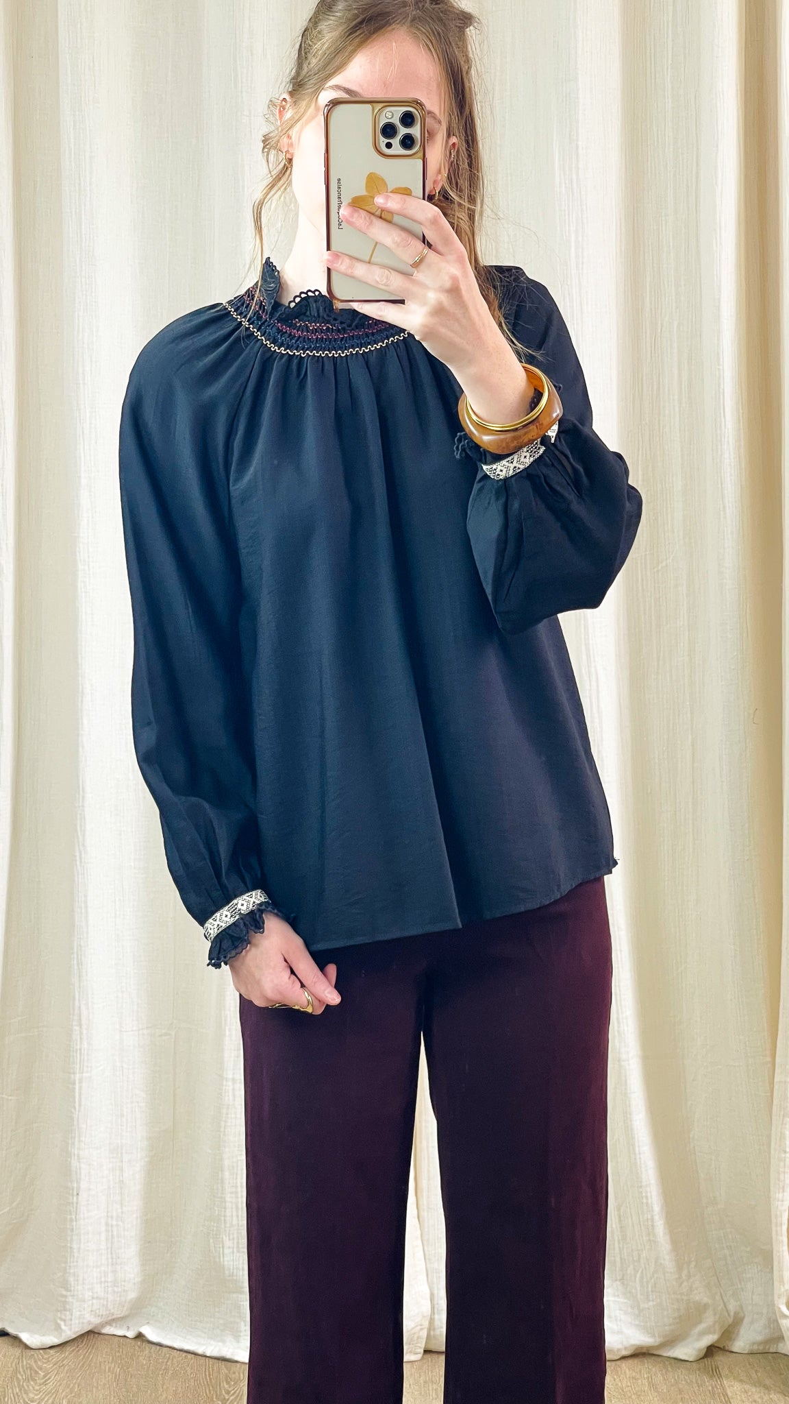 Blouse Bonnie – Blouse smockée au col