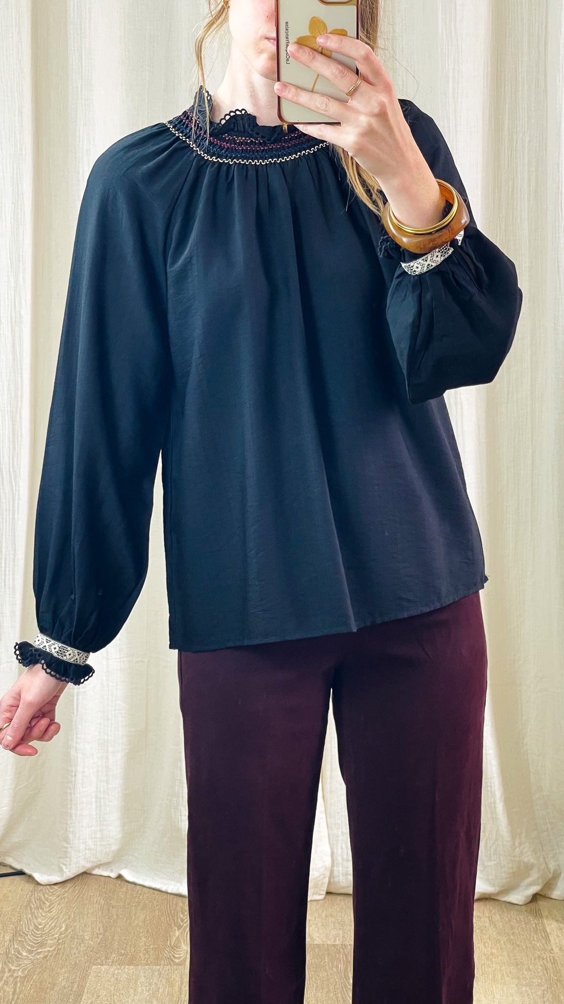 Blouse Bonnie – Blouse smockée au col