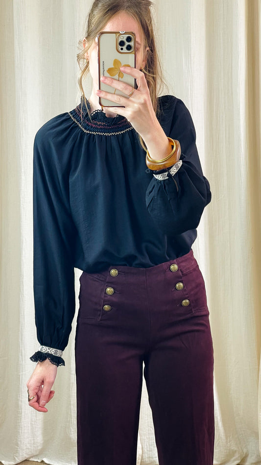 Blouse Bonnie – Blouse smockée au col