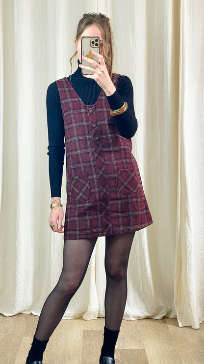 Robe Astrid – Robe chasuble à carreaux