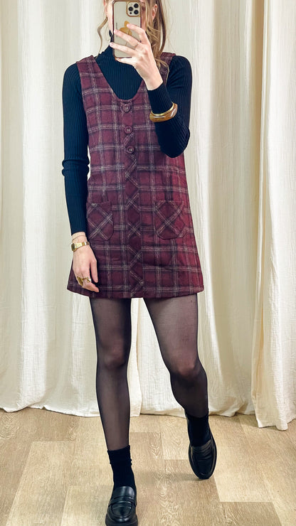 Robe Astrid – Robe chasuble à carreaux