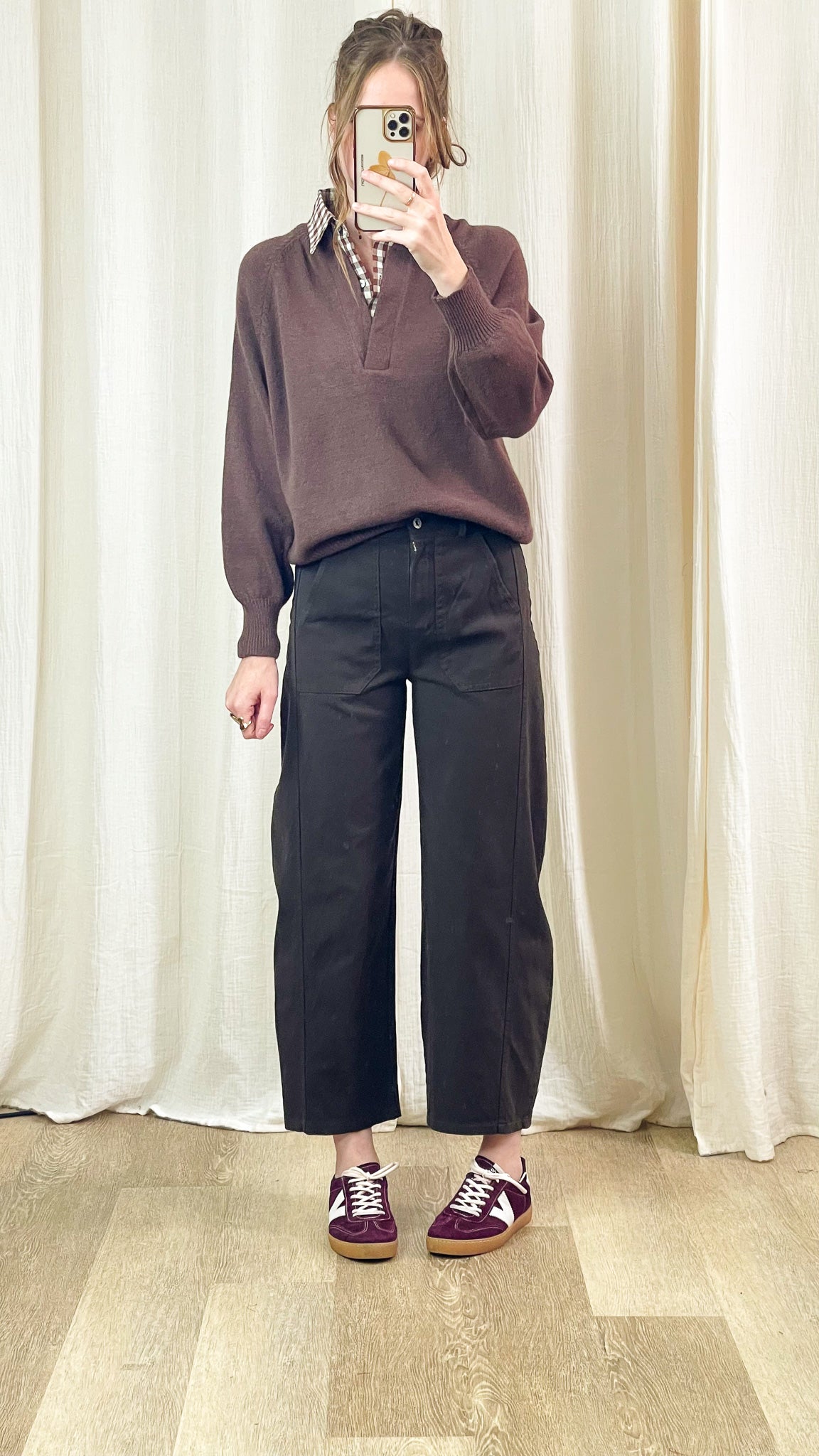 Pull Mary – Pull col polo chocolat