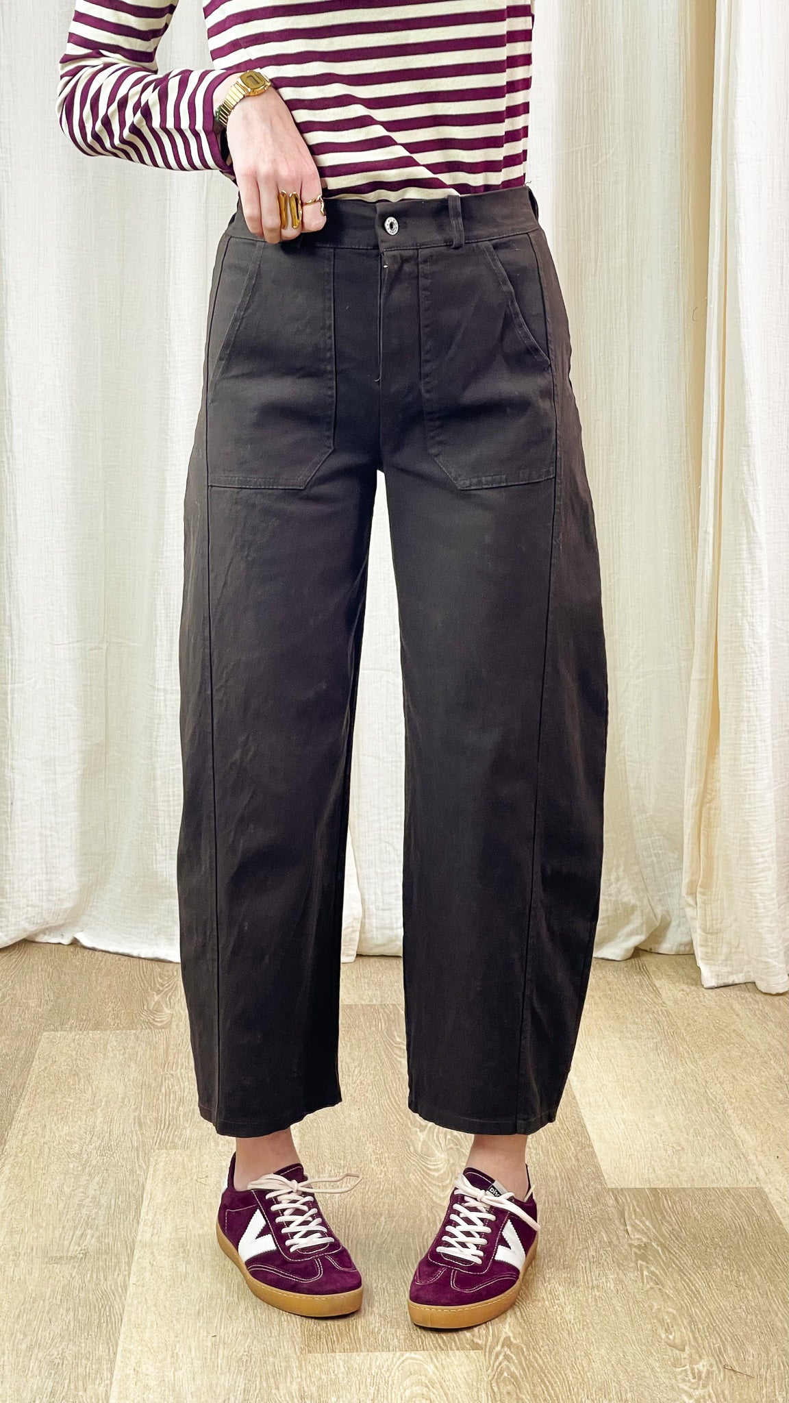 Pantalon Balloon – Pantalon large en coton