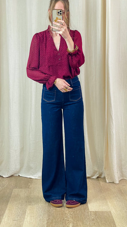 Blouse Dominique – Blouse fluide à effet plumetis