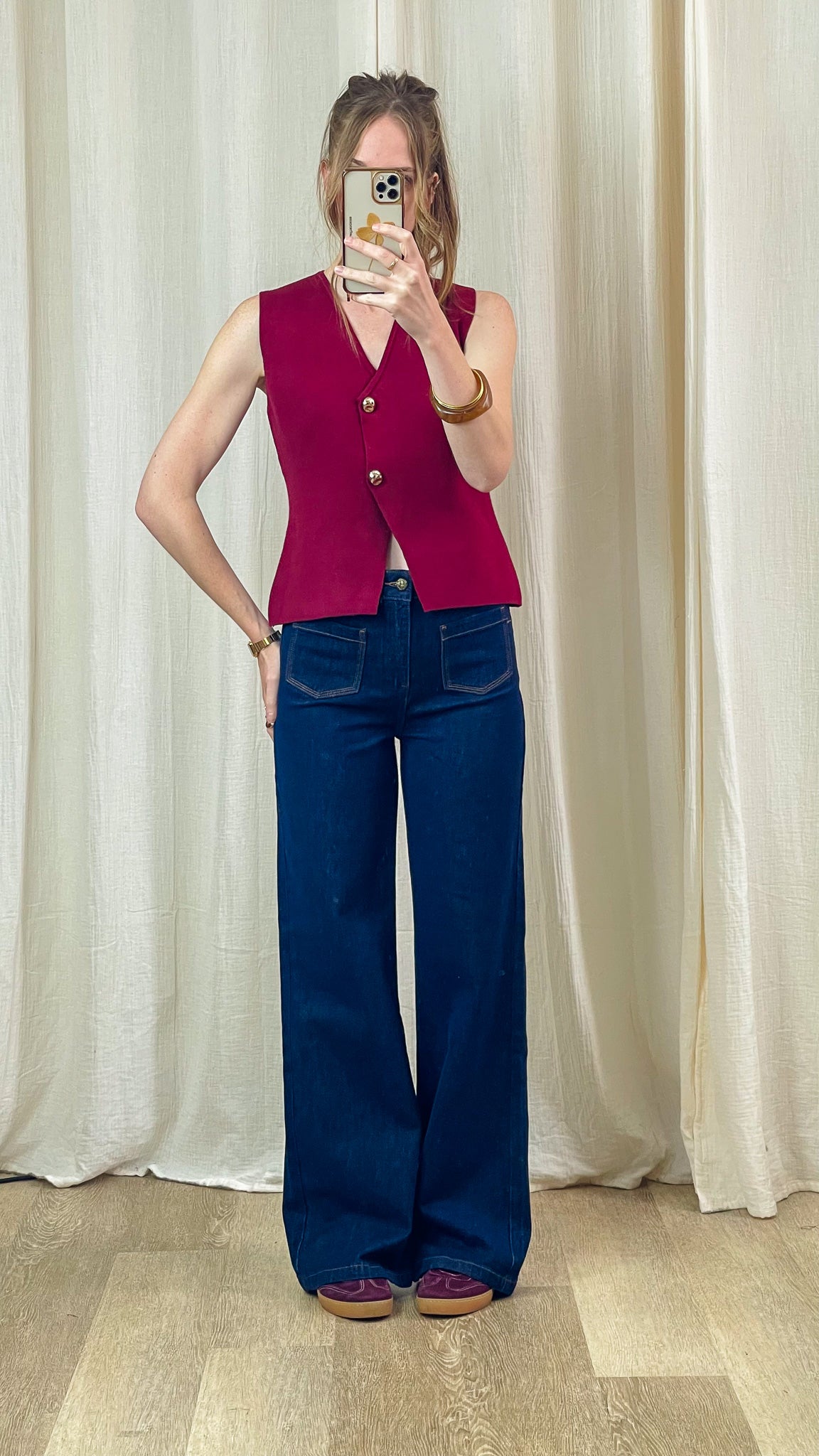 Gilet April – Gilet sans manches en maille fine