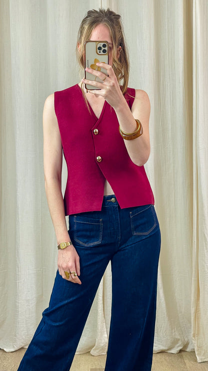 Gilet April – Gilet sans manches en maille fine