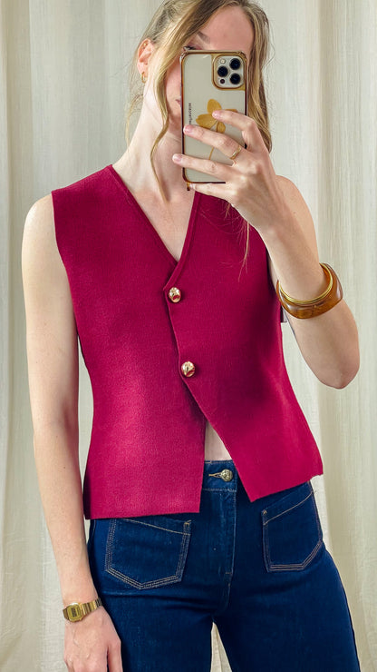 Gilet April – Gilet sans manches en maille fine