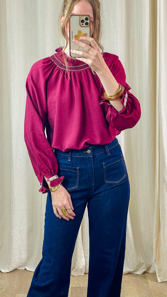 Blouse Bonnie – Blouse smockée au col