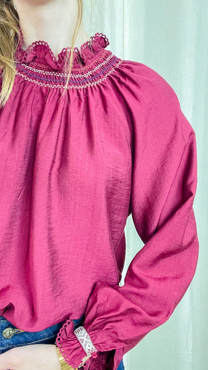 Blouse Bonnie – Blouse smockée au col