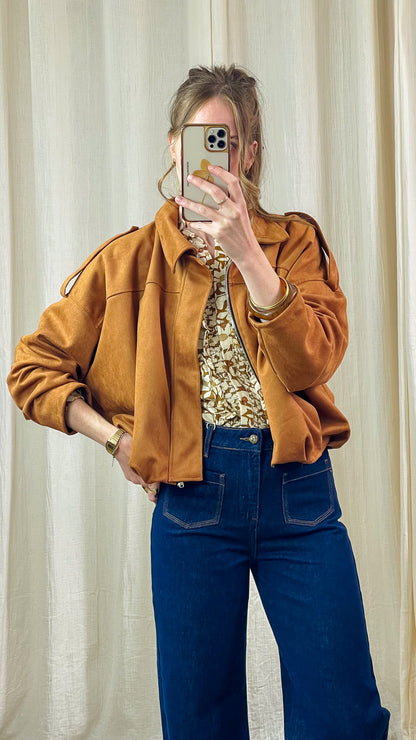 Bomber Lilith – Veste effet daim et coupe oversize ballon