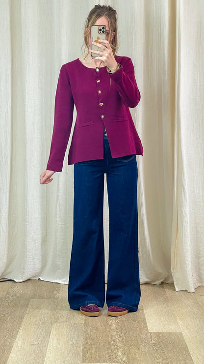 Gilet Aliya – Gilet boutonné à boutons bijoux