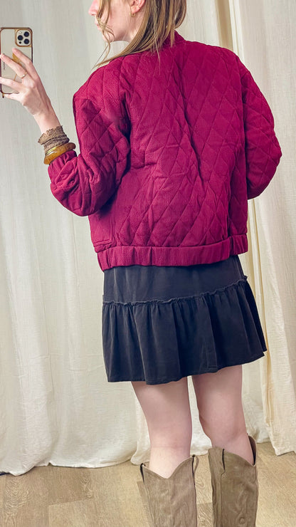 Bomber Greta – Veste matelassée bordeaux