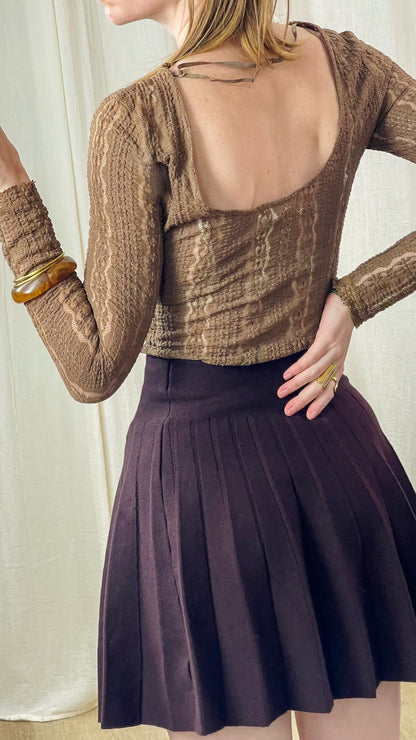 Top Gaétane – Top en dentelle col rond