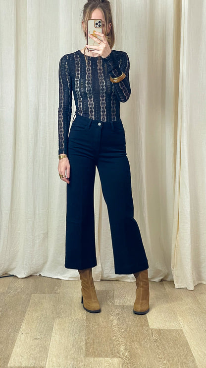 Top Gaétane – Top en dentelle col rond