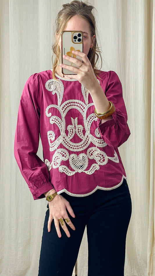 Blouse Alwenn – Blouse avec broderies esprit bohème