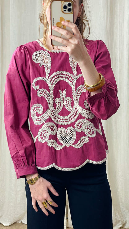 Blouse Alwenn – Blouse avec broderies esprit bohème
