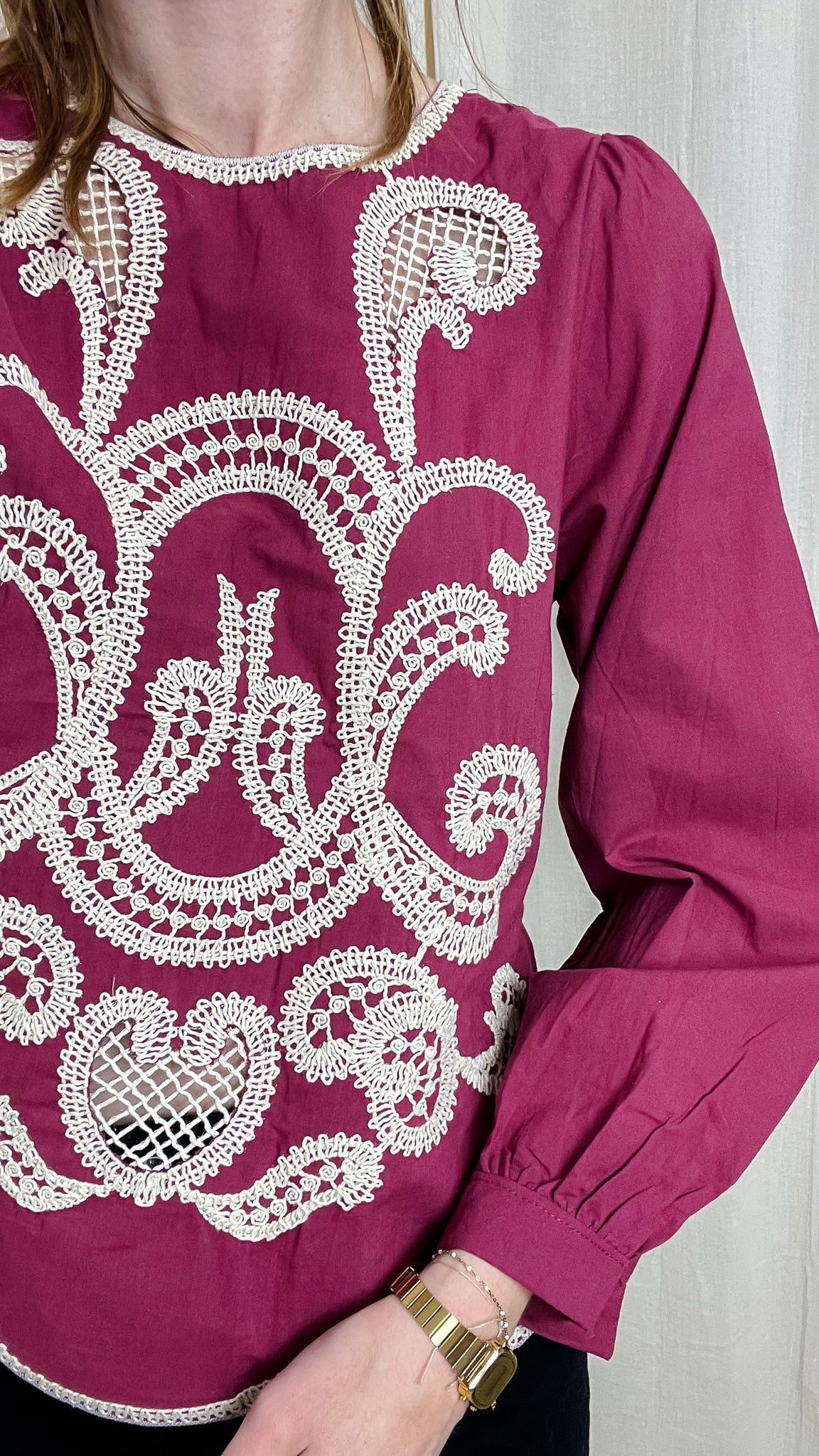 Blouse Alwenn – Blouse avec broderies esprit bohème