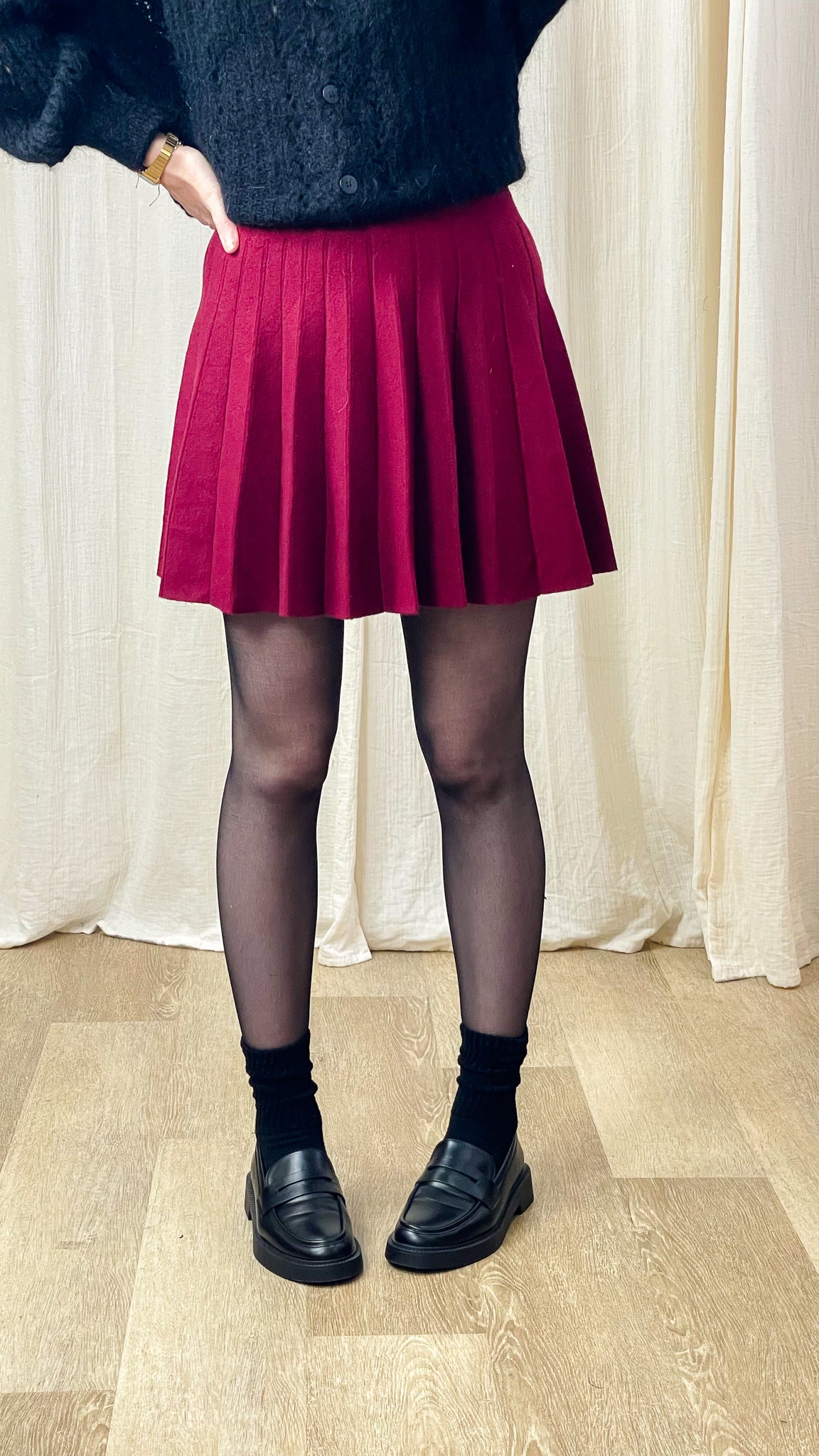 Jupe Malaury - Jupe plissée en maille